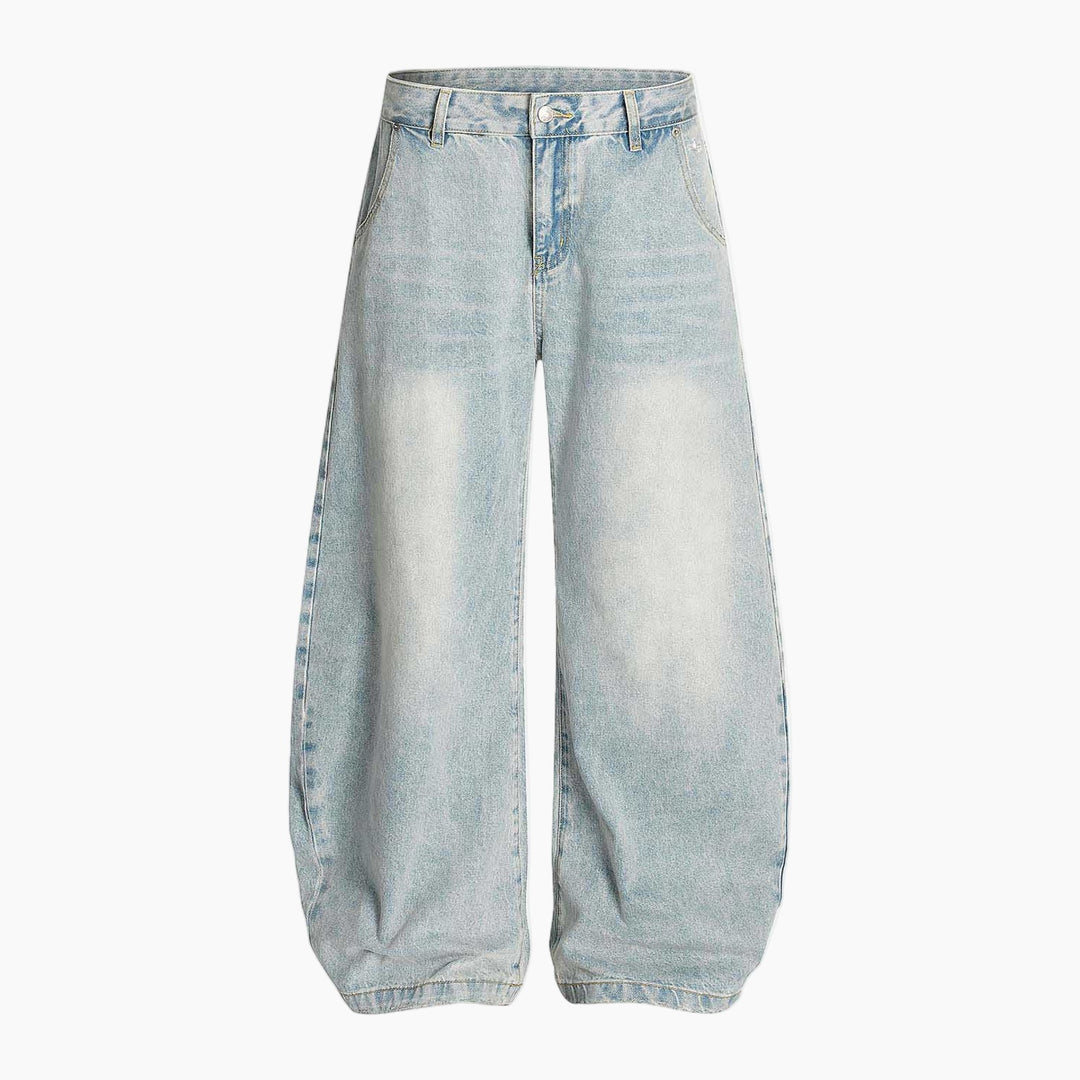 Denim Washed Barrel Jeans