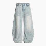 Denim Washed Barrel Jeans