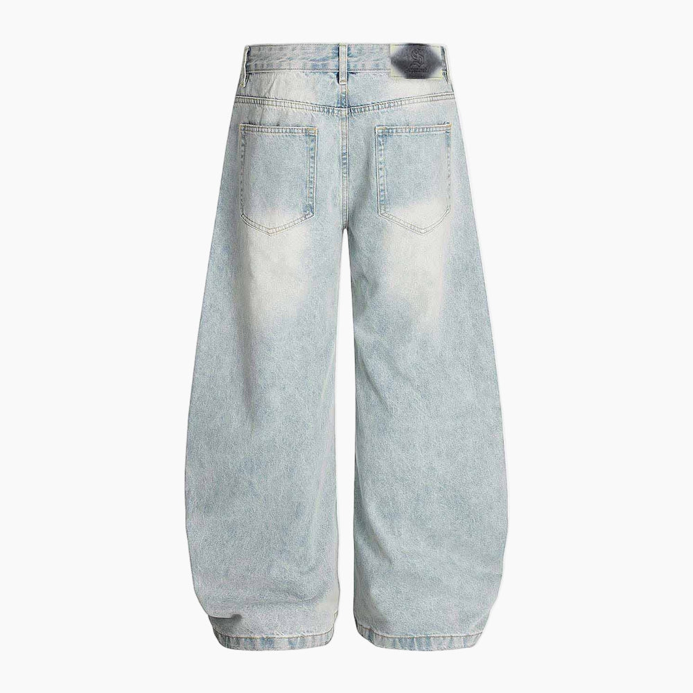 Denim Washed Barrel Jeans