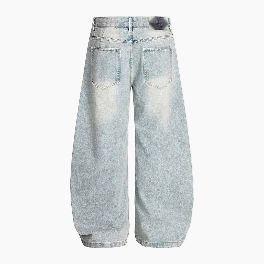 Denim Washed Barrel Jeans