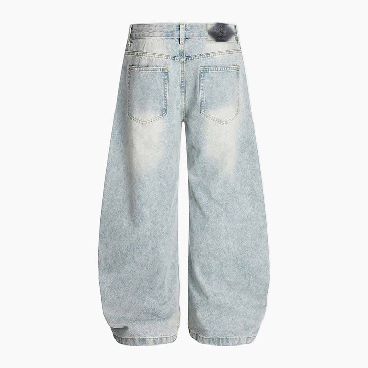 Denim Washed Barrel Jeans