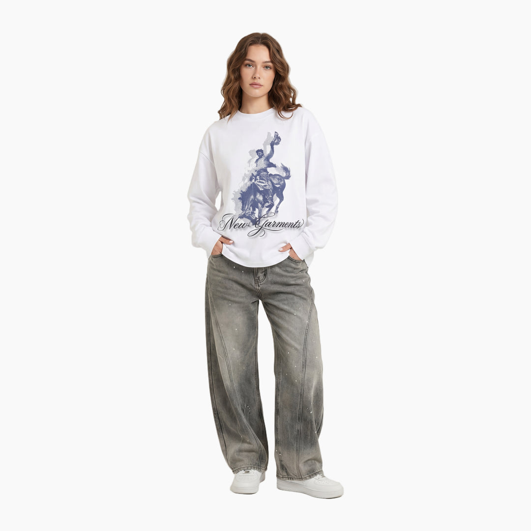 Equestrian Longsleeve | Pearl White