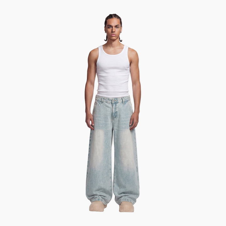 Denim Washed Barrel Jeans