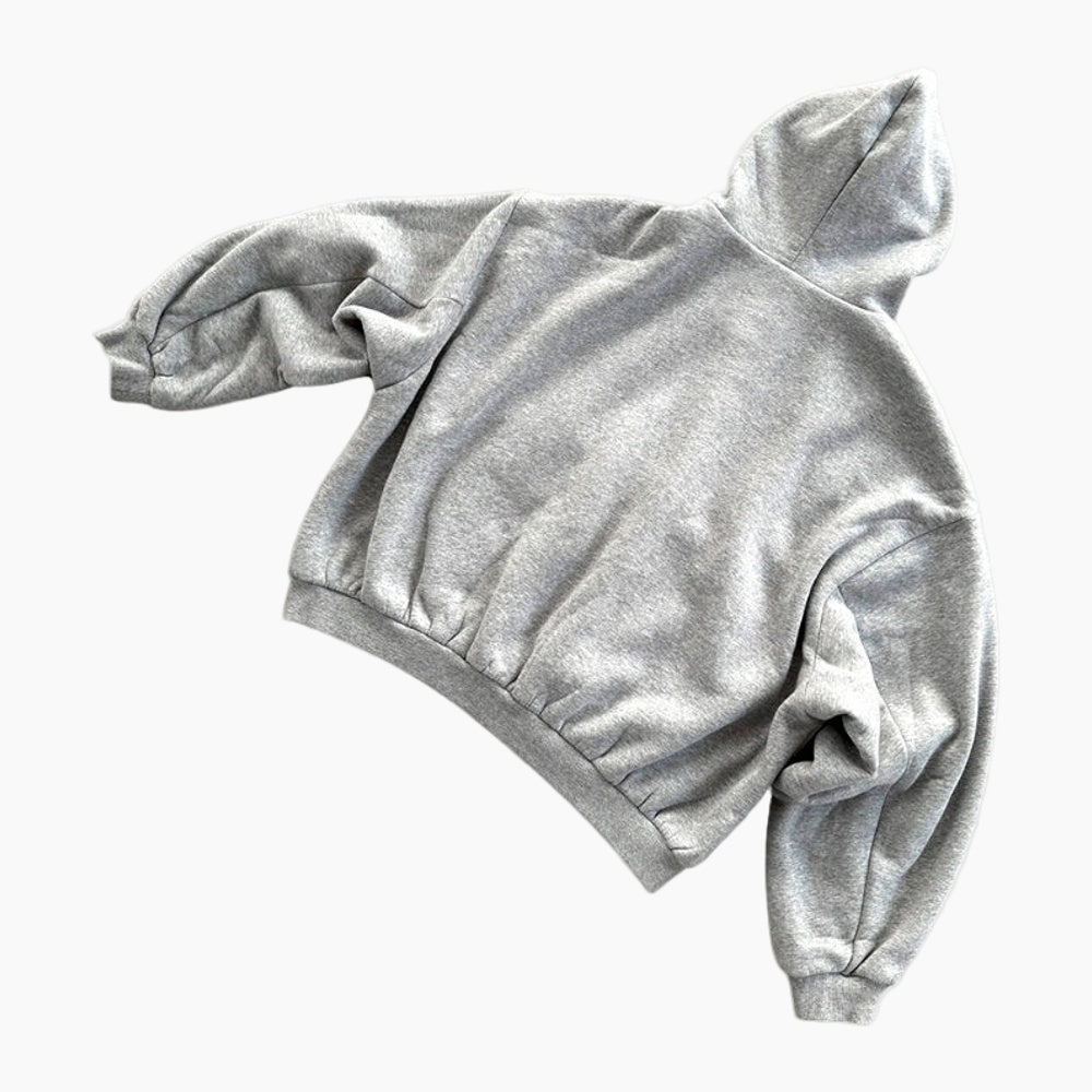 Checkered Inside Out Zipper - Gray