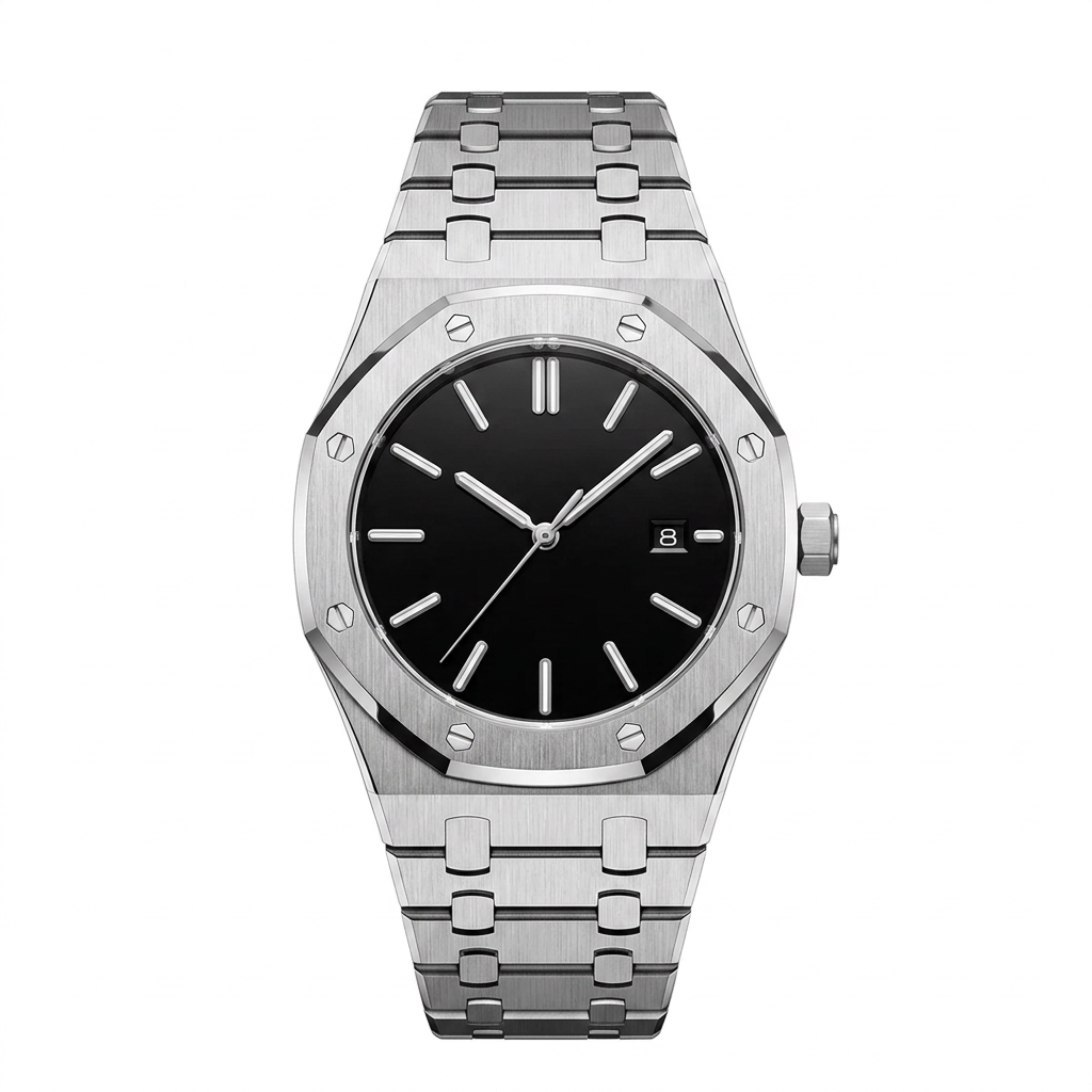 Octagon Steel Watch