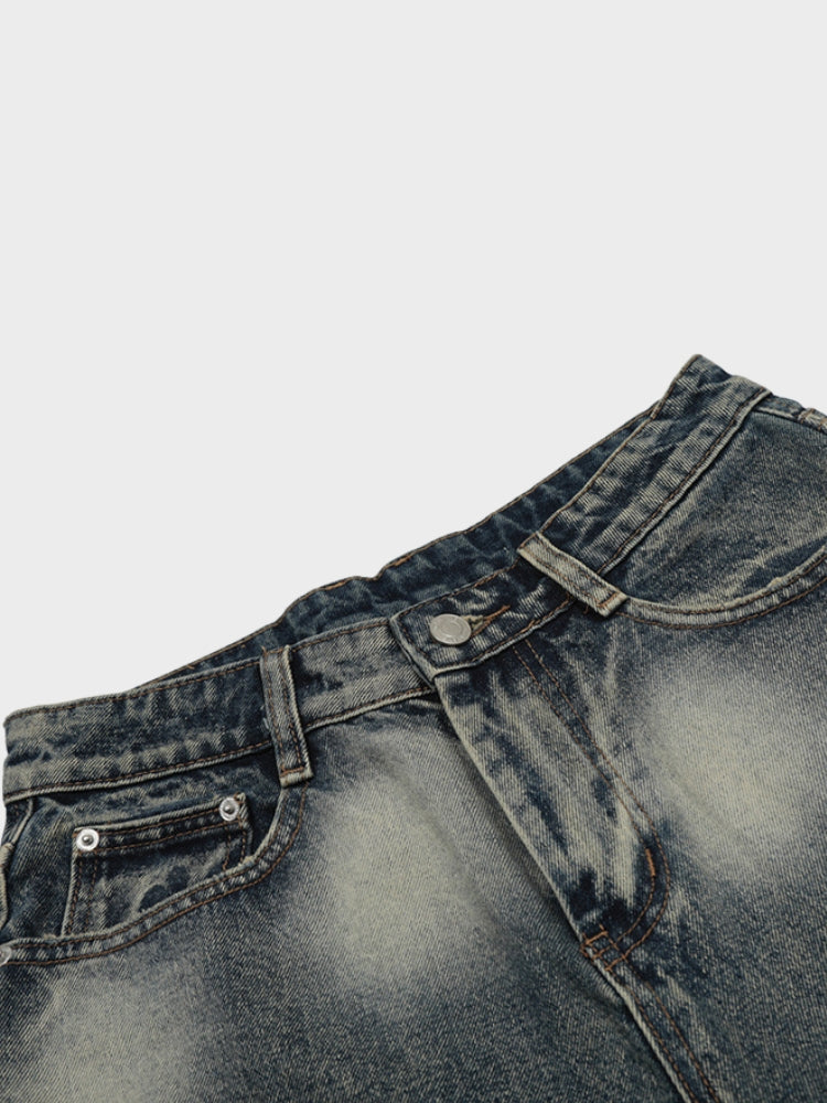 NEWGRMNTS Distressed Denim Jorts