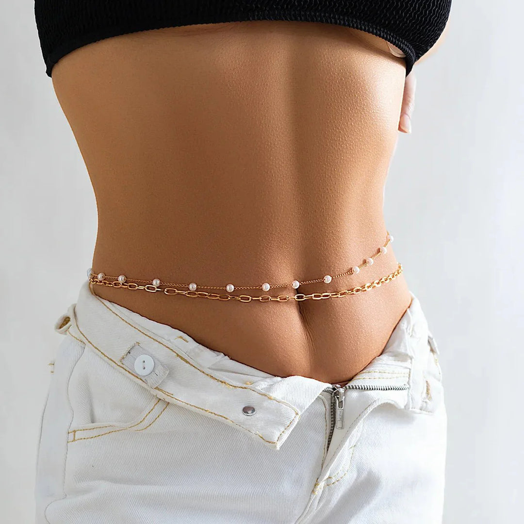 Pearl waist chain