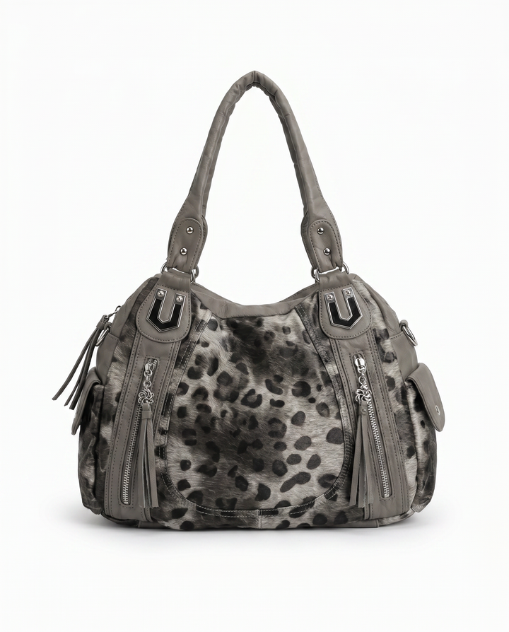Leopard Tie-Dye Slouch Bag