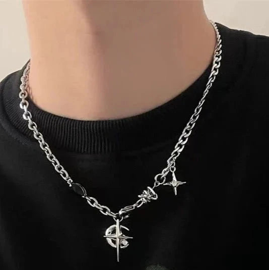 Moon and Star Necklace