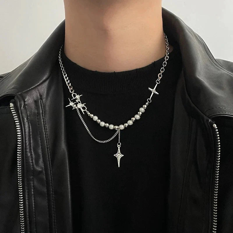 pearl and cross necklace
