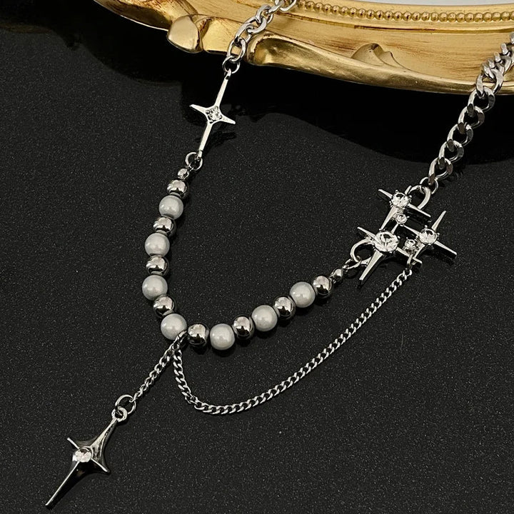 pearl and cross necklace