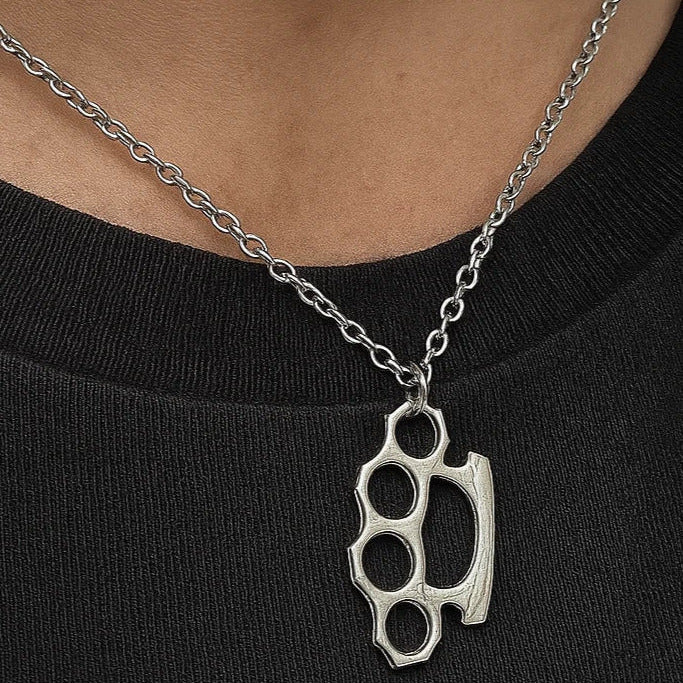 Brass Knuckles Necklace