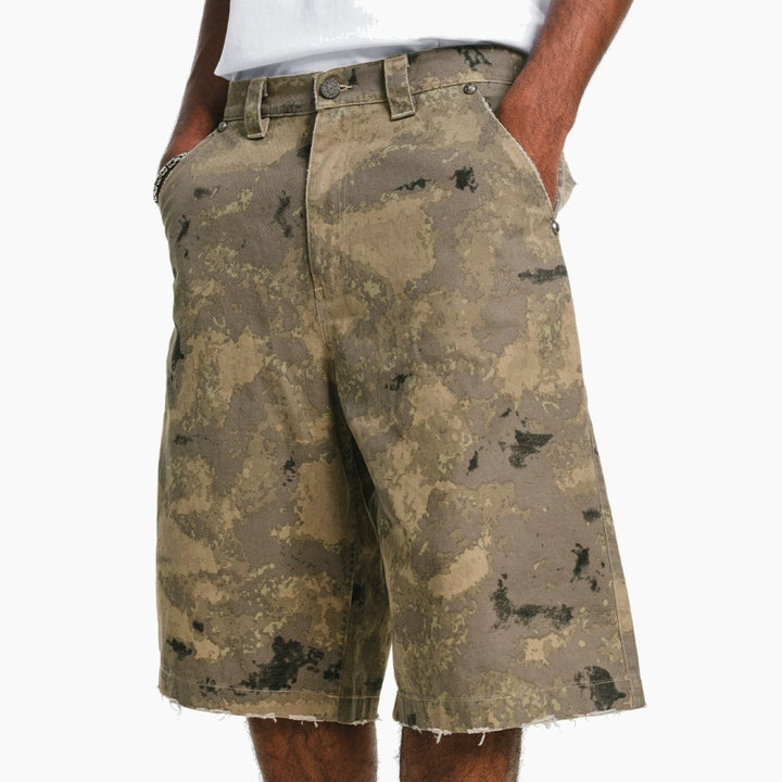 Camo Relaxed Fit Shorts - Forest Camo