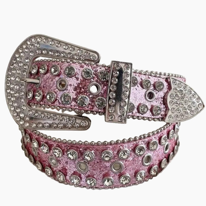 Pink rhinestone belt