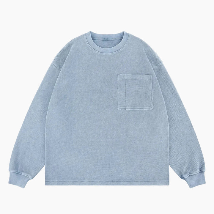 Waffle Pocket Long-Sleeve