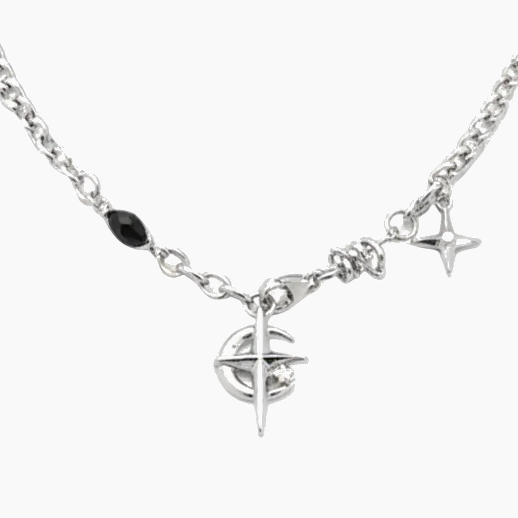 Moon and Star Necklace