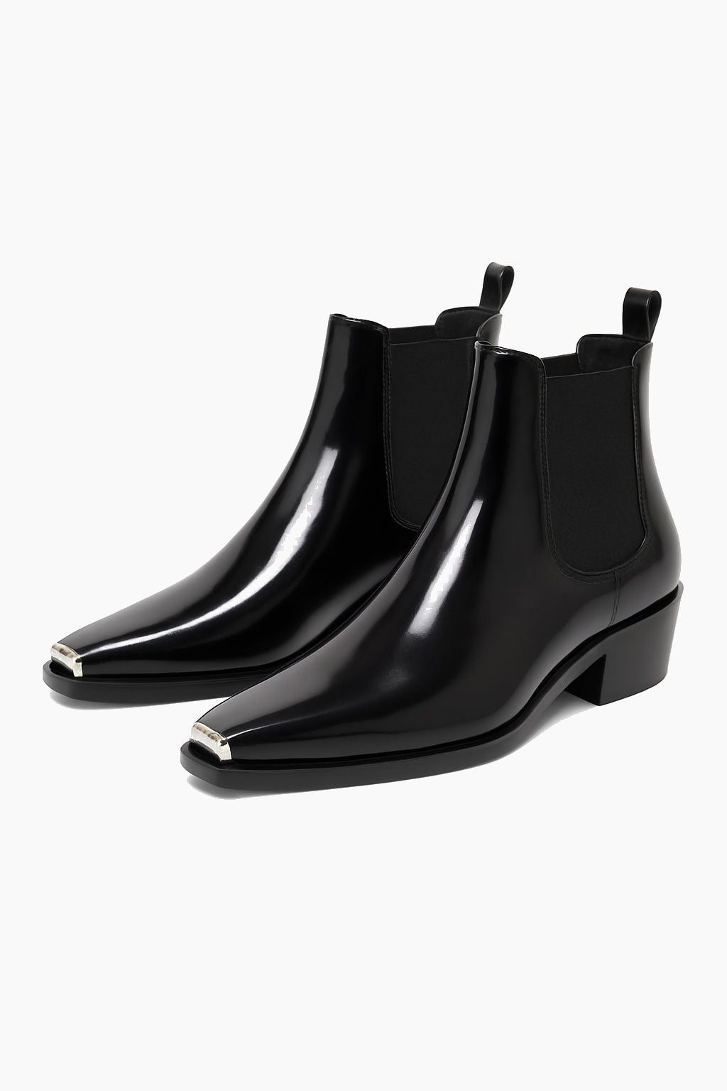 Metal-toe ankle boots