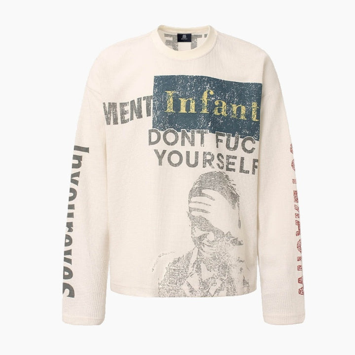 Knit Graphic Crewneck Sweatshirt