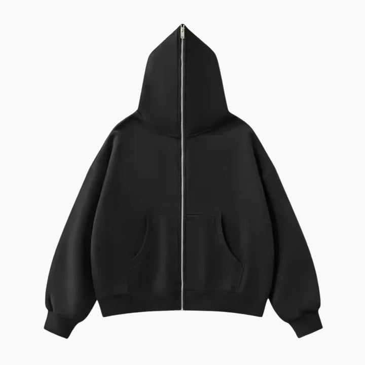Black Graphic Full Zip