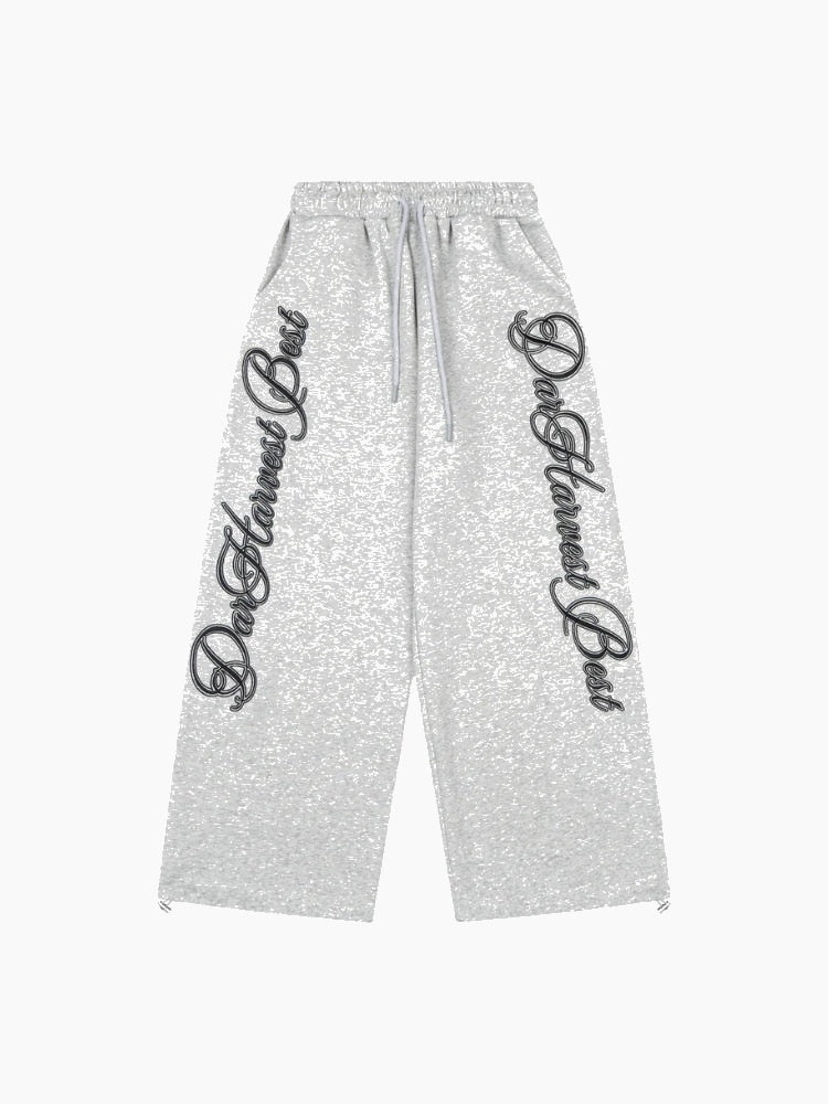NEWGRMNTS Wide Leg Font Joggers