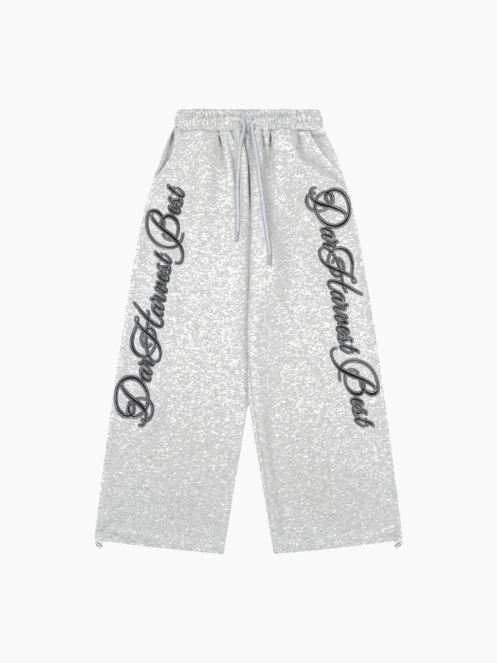 NEWGRMNTS Wide Leg Font Joggers