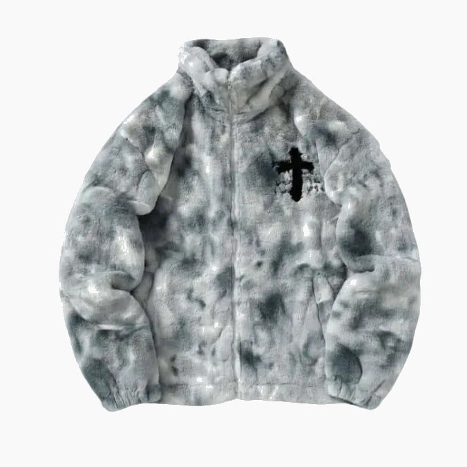 Vintage Warm Cross Fleece Jacket