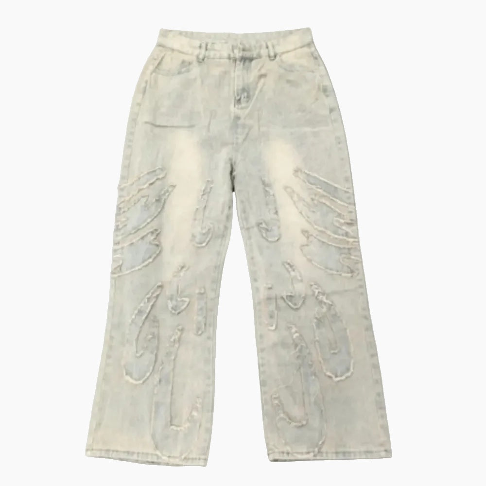 'Raw Edge' Baggy Pants