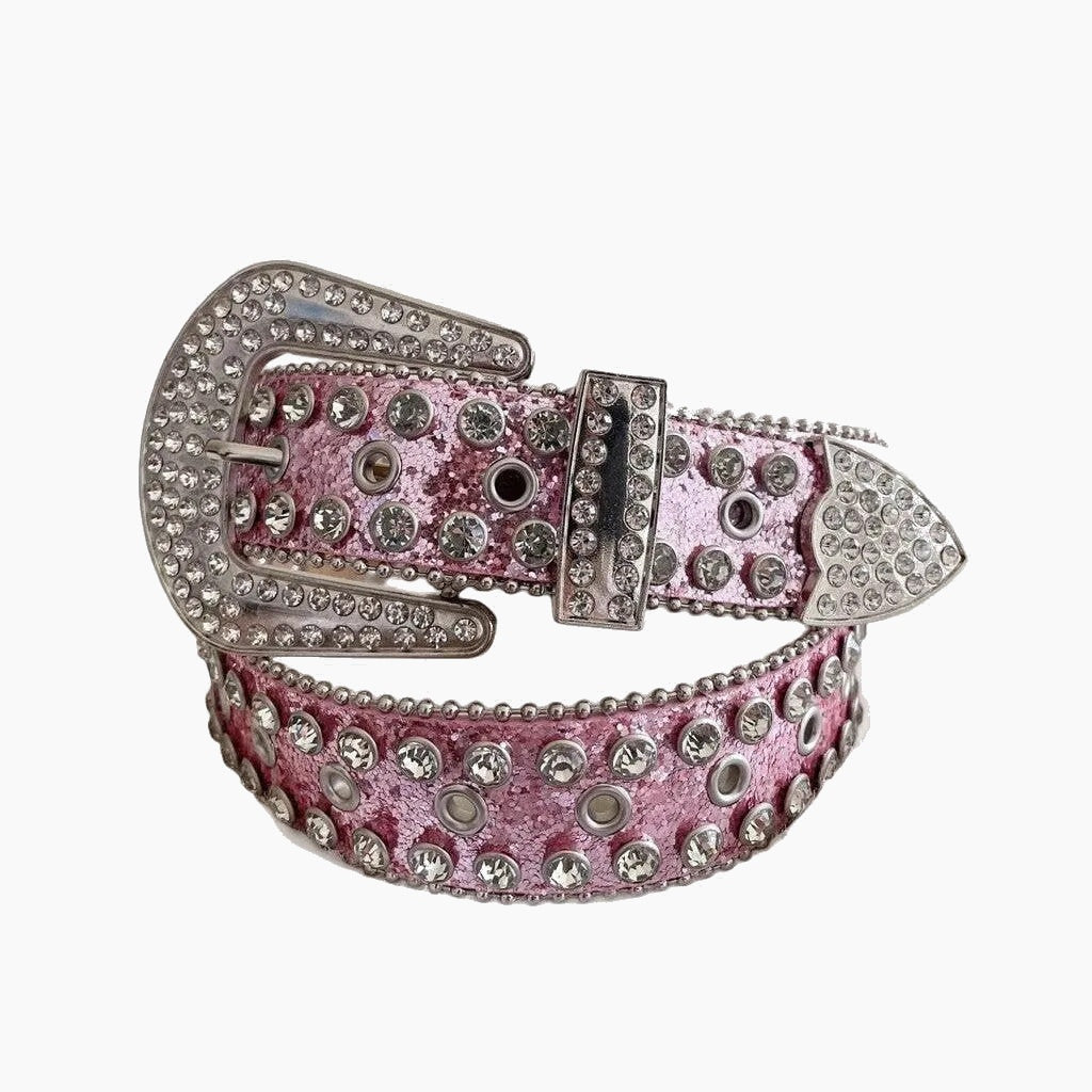 Pink rhinestone belt