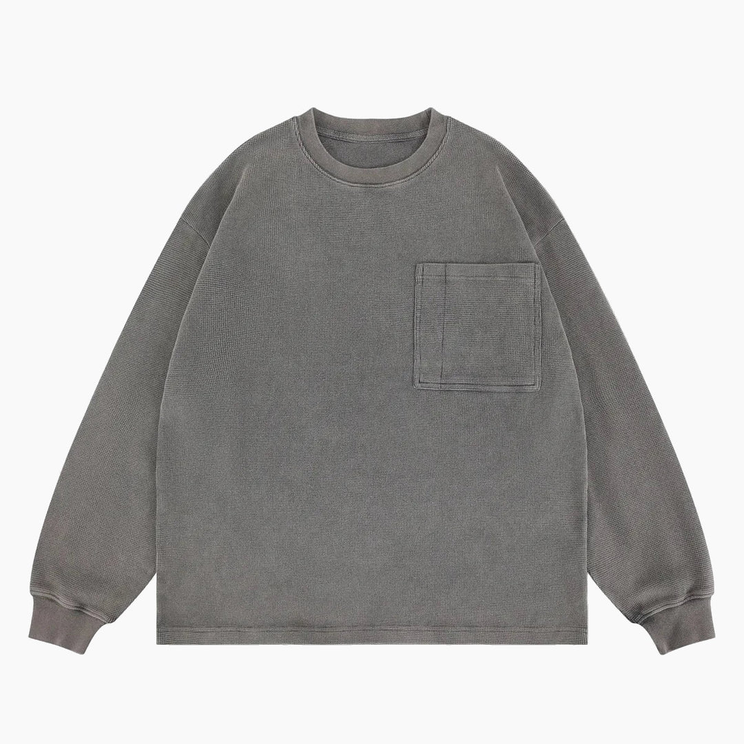 Waffle Pocket Long-Sleeve