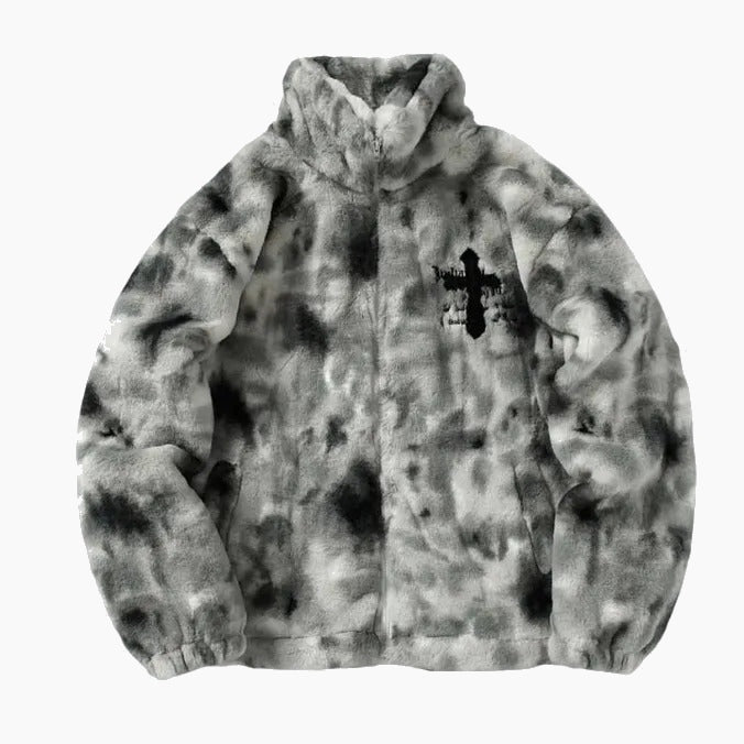 Vintage Warm Cross Fleece Jacket