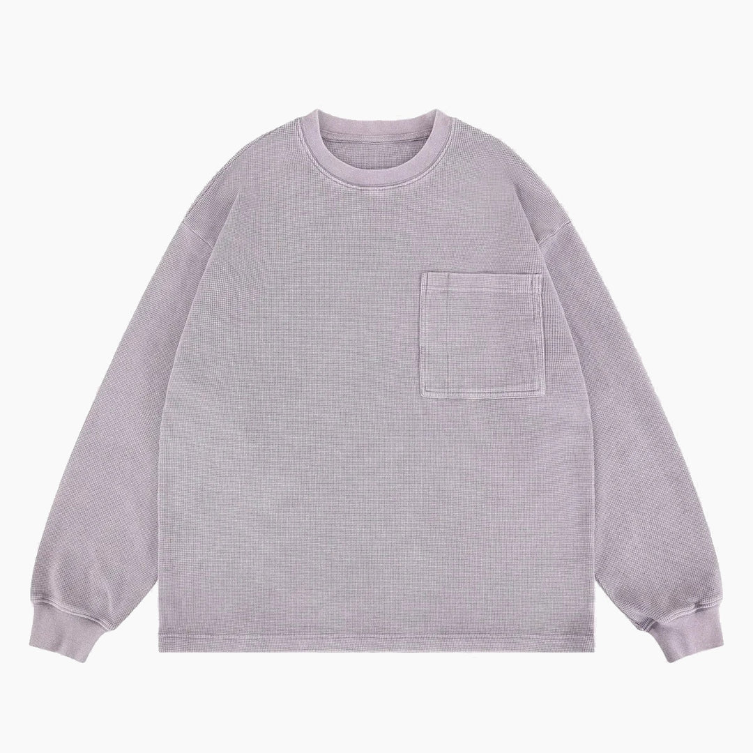 Waffle Pocket Long-Sleeve