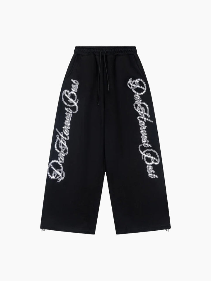 NEWGRMNTS Wide Leg Font Joggers