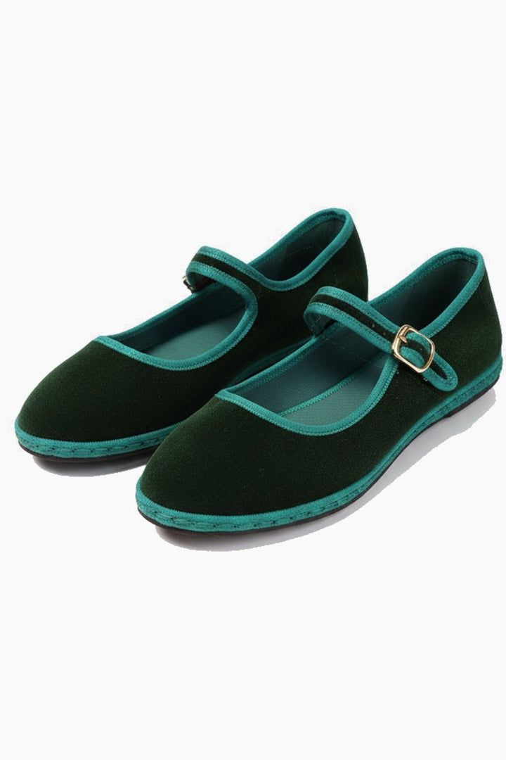 Velour Mary Janes