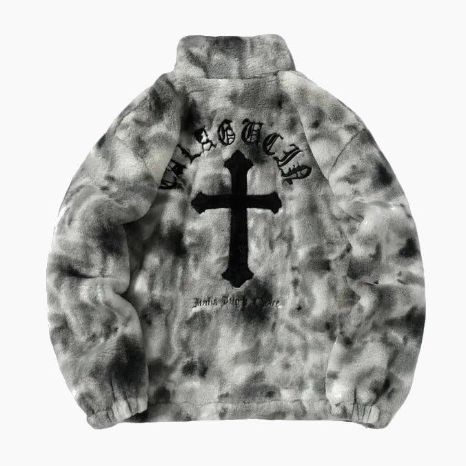 Vintage Warm Cross Fleece Jacket