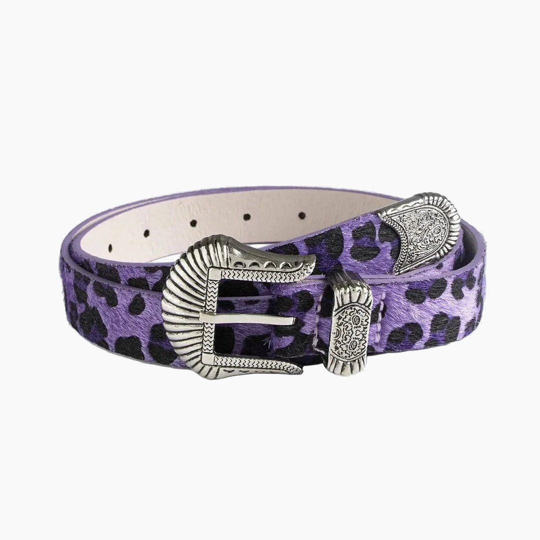 Leopard print belt