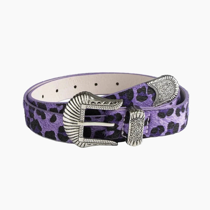Leopard print belt
