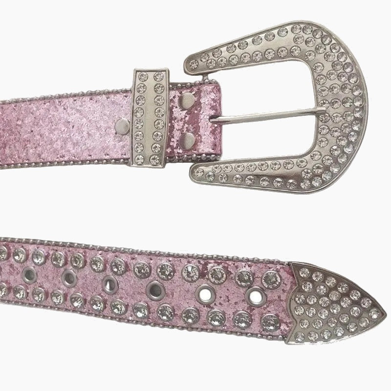 Pink rhinestone belt