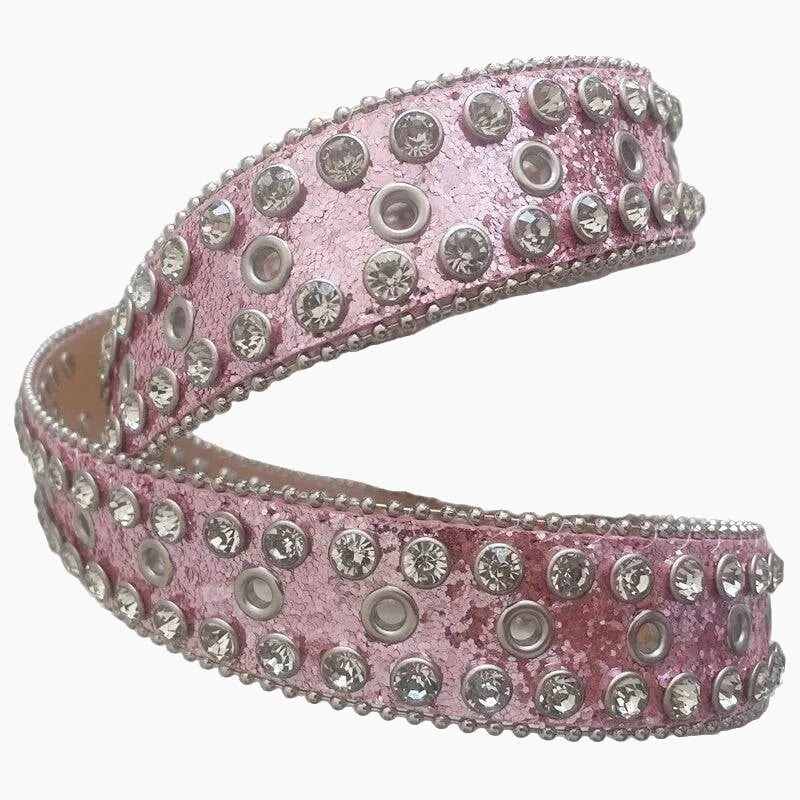 Pink rhinestone belt