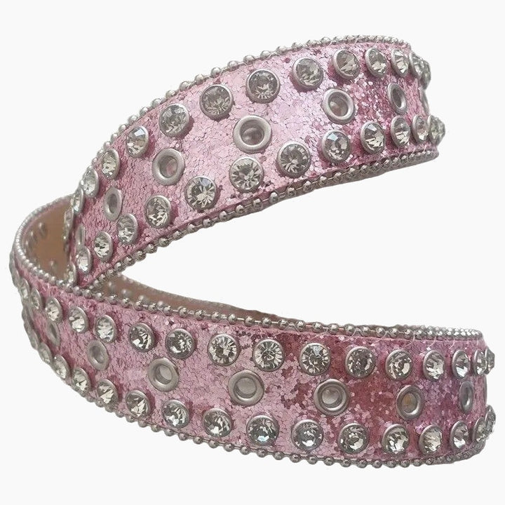 Pink rhinestone belt
