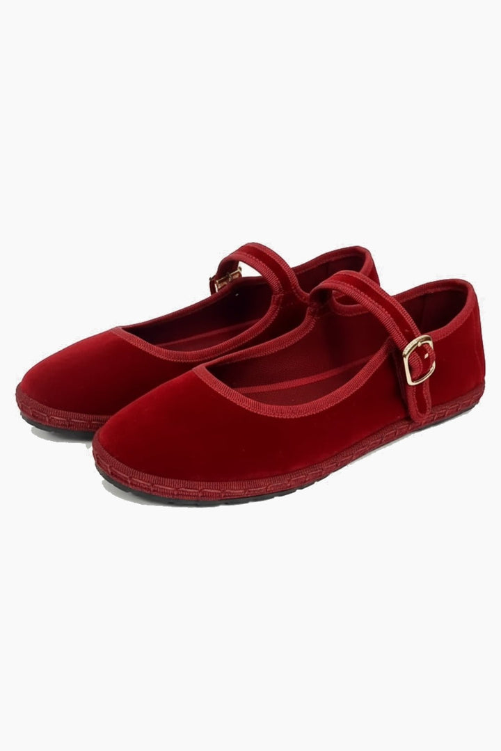 Velour Mary Janes