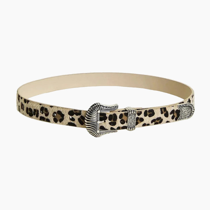 Leopard print belt