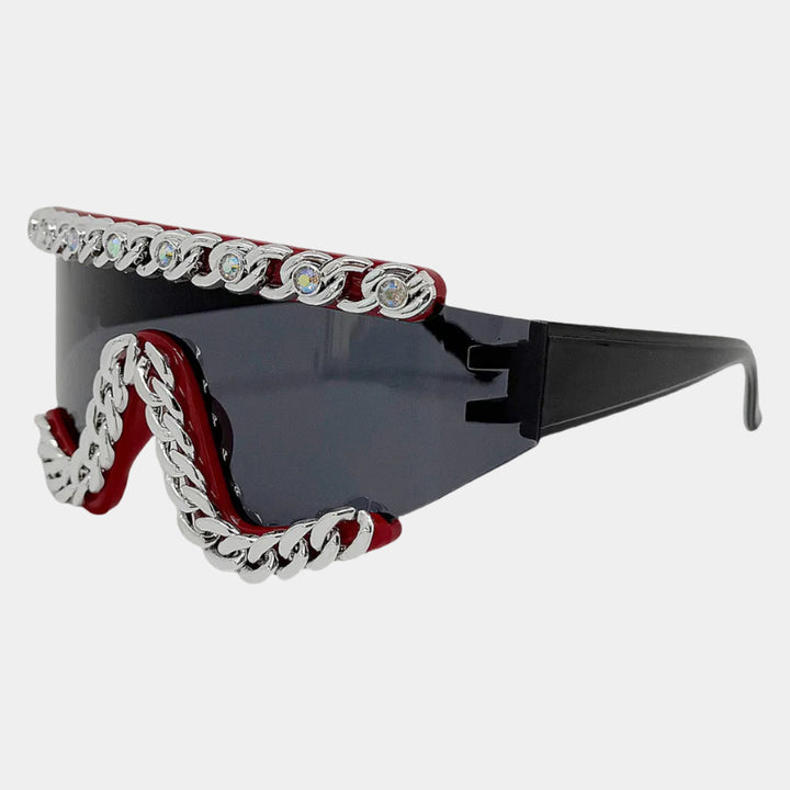 Chain-Embellished Sunglasses