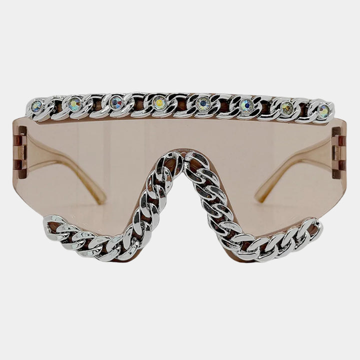 Chain-Embellished Sunglasses