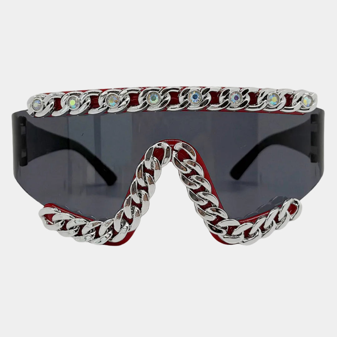 Chain-Embellished Sunglasses
