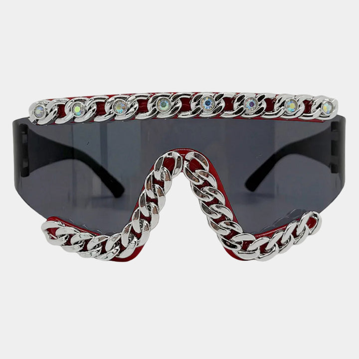 Chain-Embellished Sunglasses