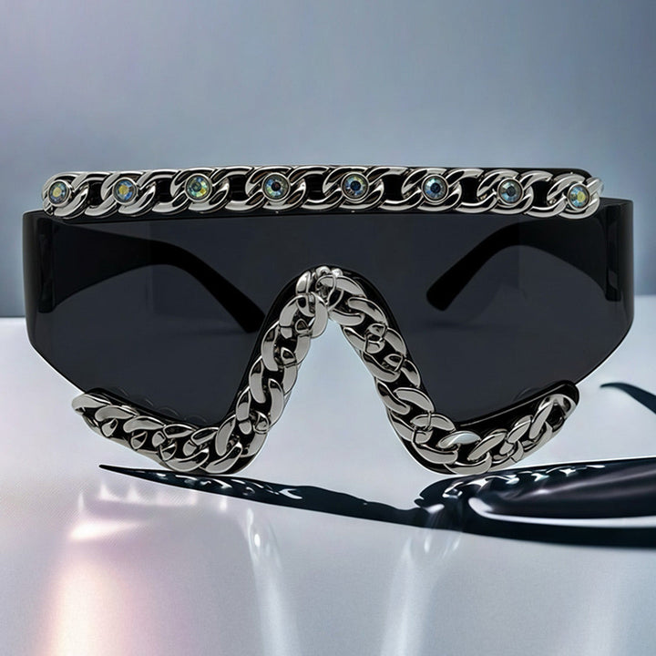 Chain-Embellished Sunglasses