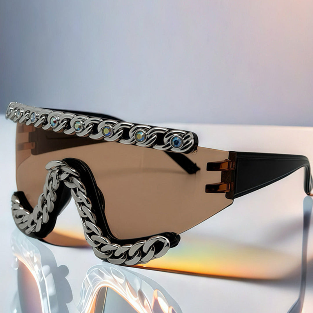 Chain-Embellished Sunglasses