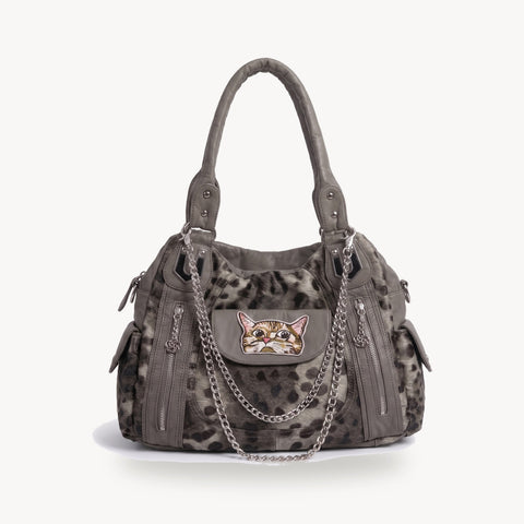 Leopard Tie-Dye Slouch Bag