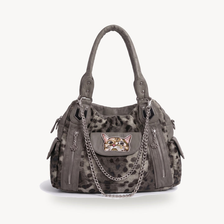 Leopard Tie-Dye Slouch Bag