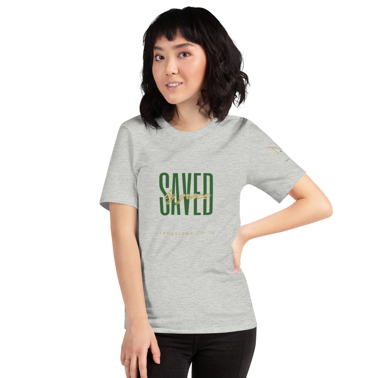 Saved By Grace (Green) Unisex T-shirt